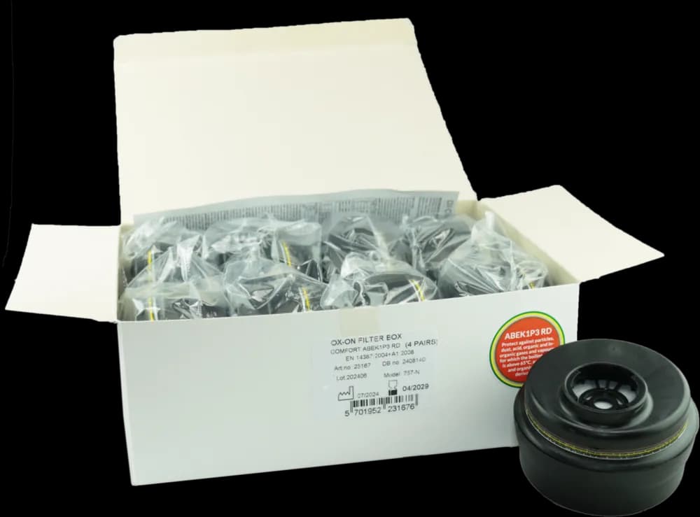 OX-ON Filter Box w/4 sets Comfort ABEK1P3 RD
